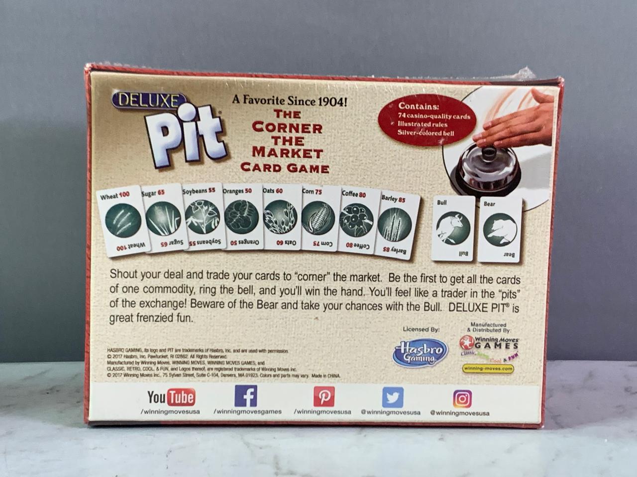 Deluxe Pit, Classic Frantic Trading Card Game. (New)