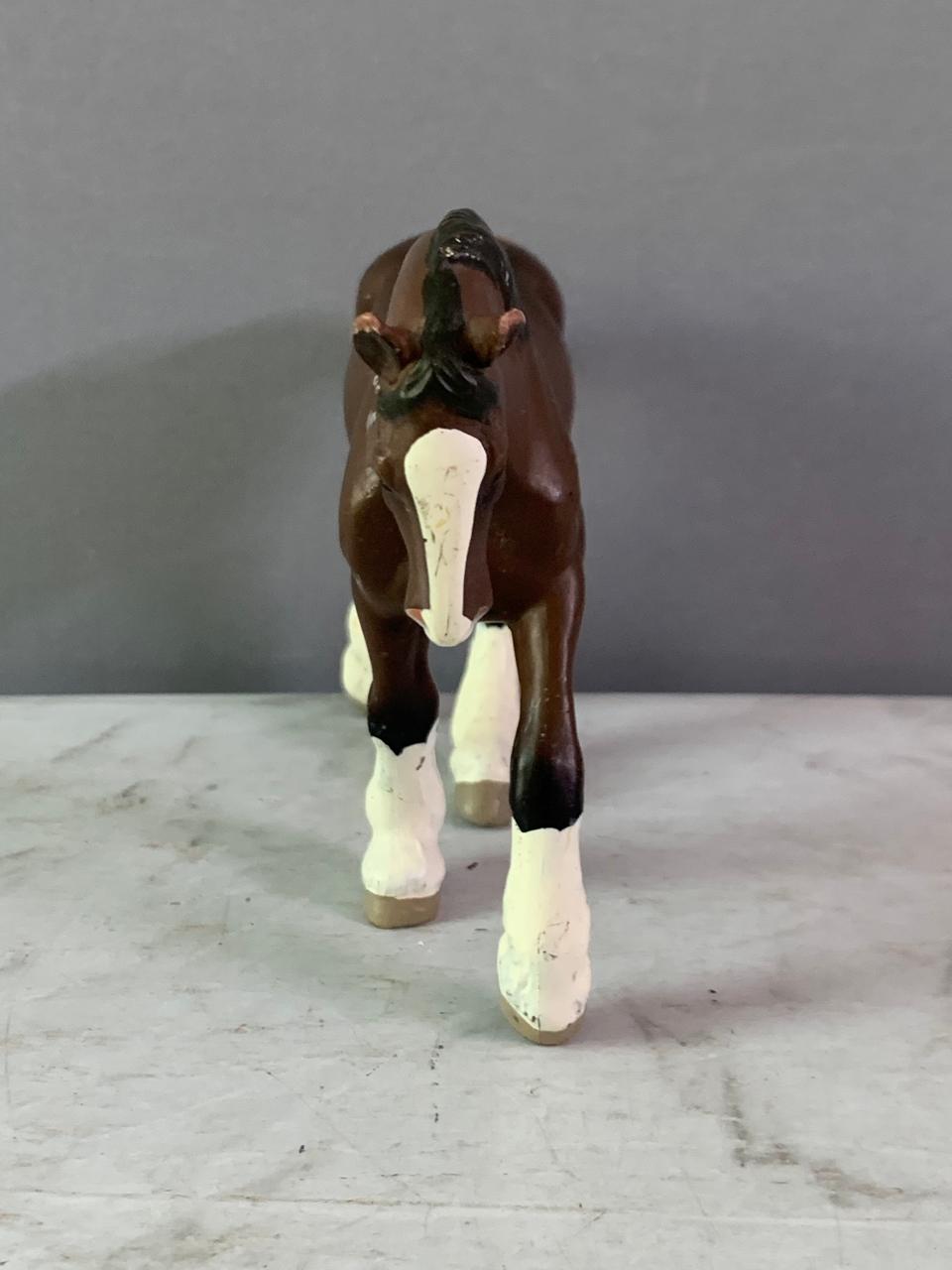 Vintage Safari Ltd Clydesdale Stallion Toy Figurine.