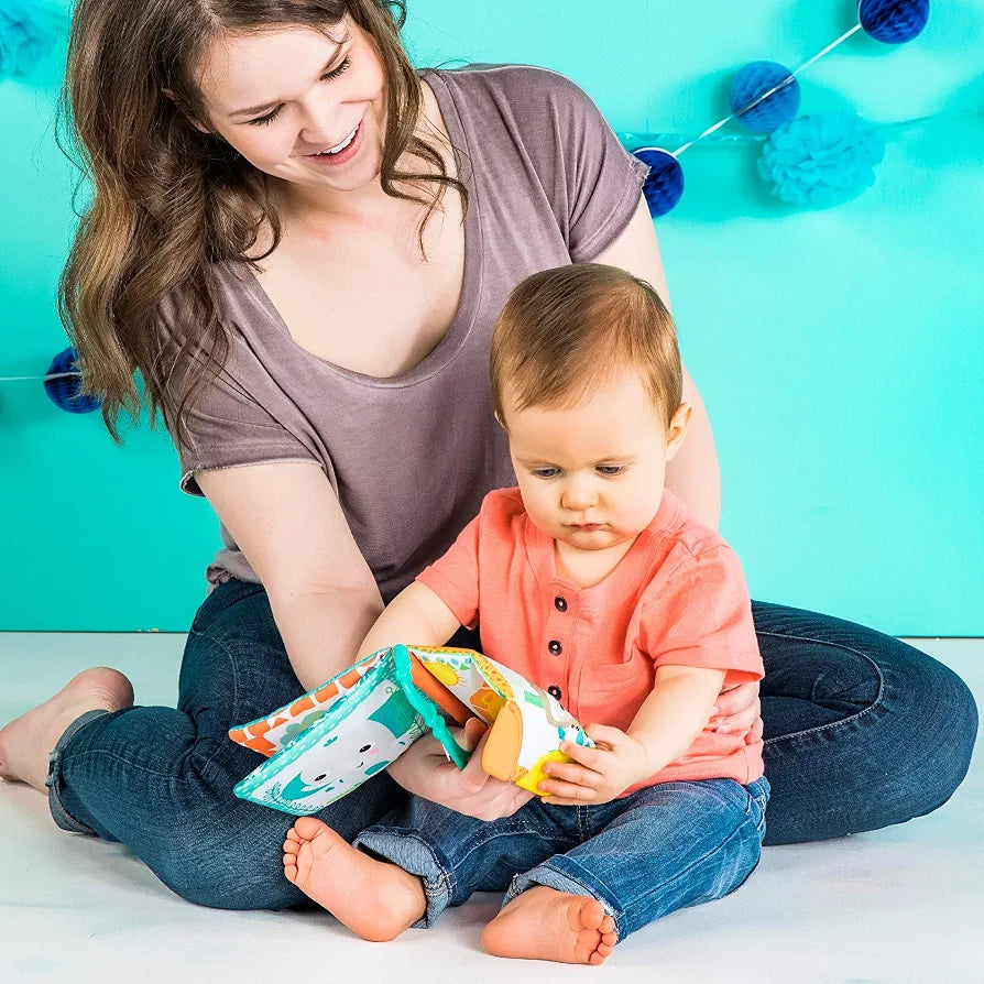 Bright Starts Teethe & Read Soft Book Toy.