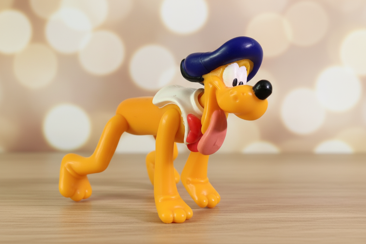 Mickey & Friends Pluto in France Plastic Figure.
