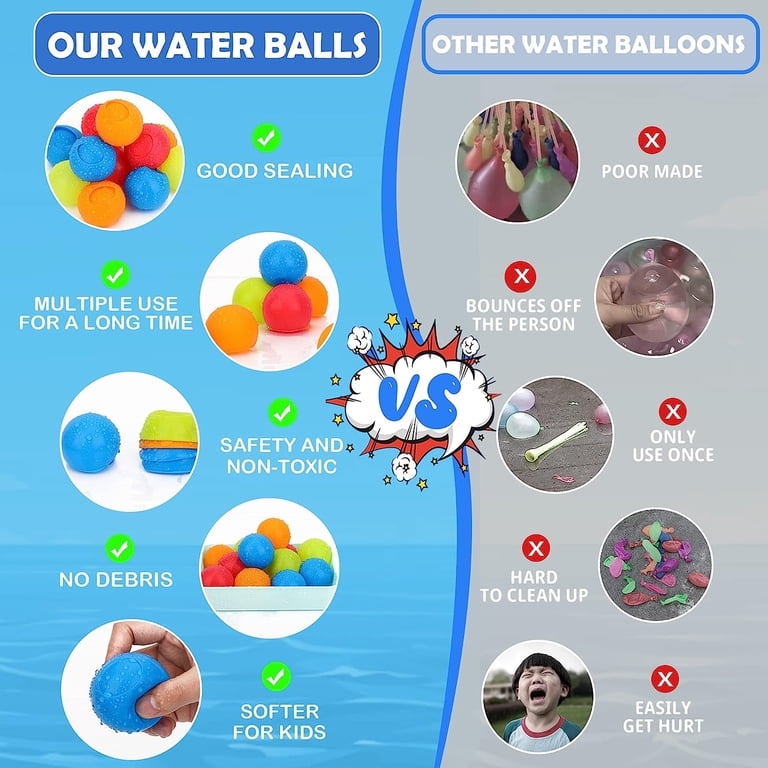REUSABLE WATER BOMBS. (New)