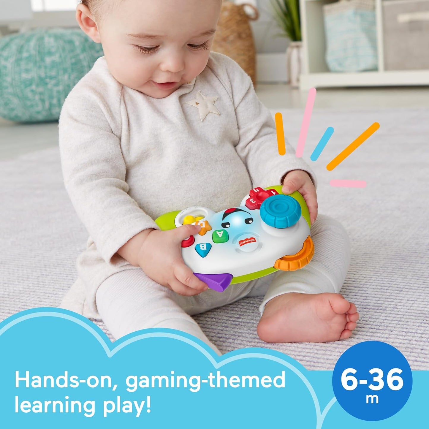 Fisher-Price Baby & Toddler Toy Laugh & Learn Game Controller.
