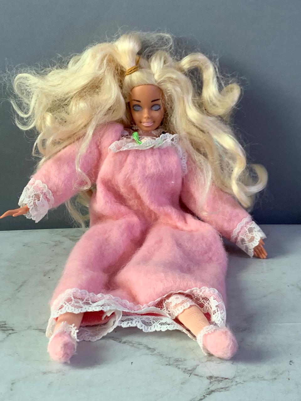 Mattel Bedtime Barbie Soft-Body Plush Doll. (Must check video)