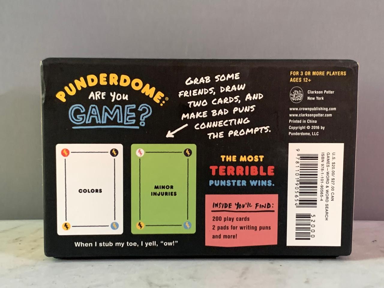 Punderdome: A Card Game for Pun Lovers.