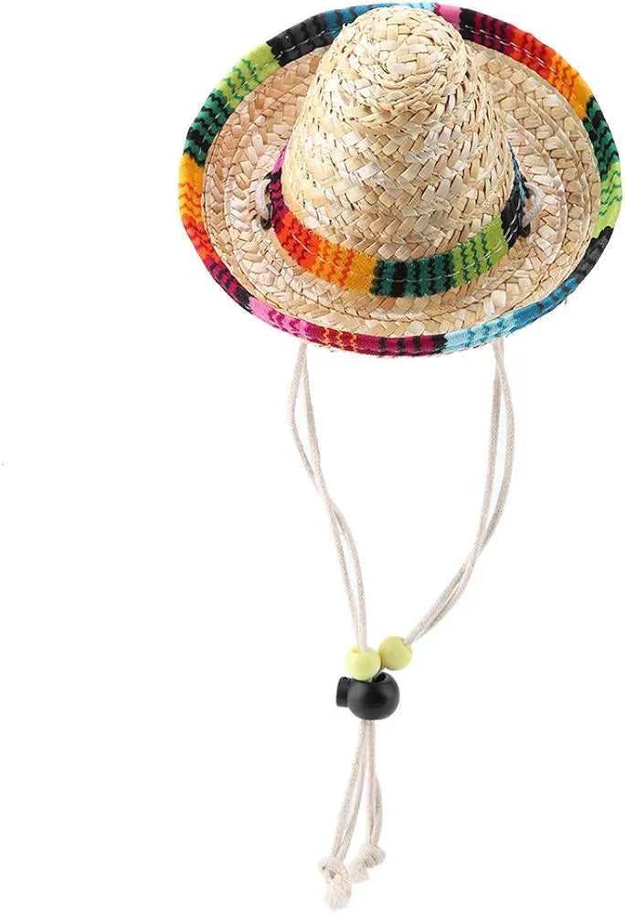 Mini Straw Sombrero Party Hat.