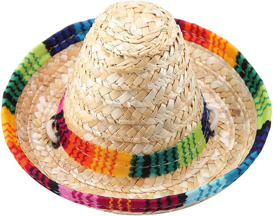 Mini Straw Sombrero Party Hat.
