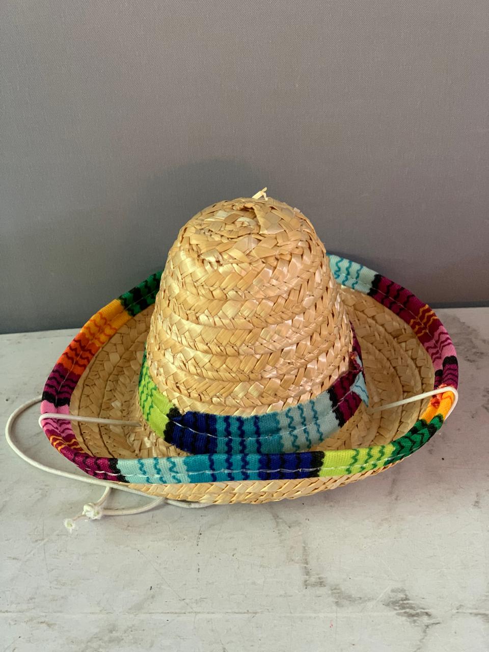 Mini Straw Sombrero Party Hat.