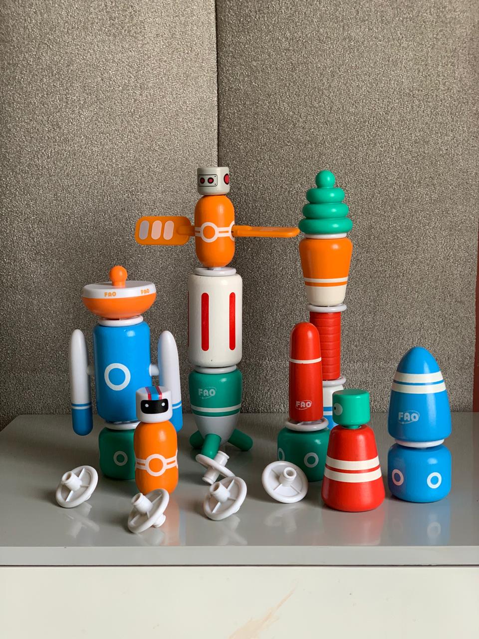 FAO Schwarz Galaxy Glow Space Blocks Construction Set. (Rs 300 advance)