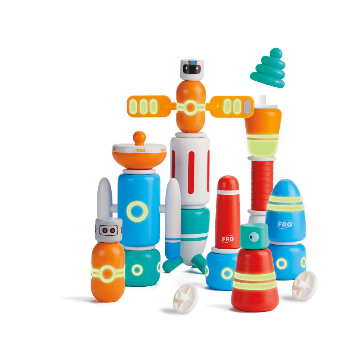 FAO Schwarz Galaxy Glow Space Blocks Construction Set. (Rs 300 advance)