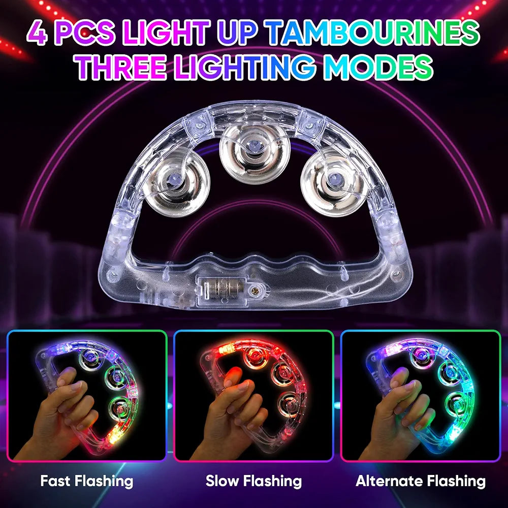 Flashing Tambourine Led Light Up Sensory Toy.