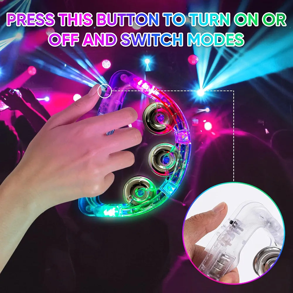 Flashing Tambourine Led Light Up Sensory Toy.