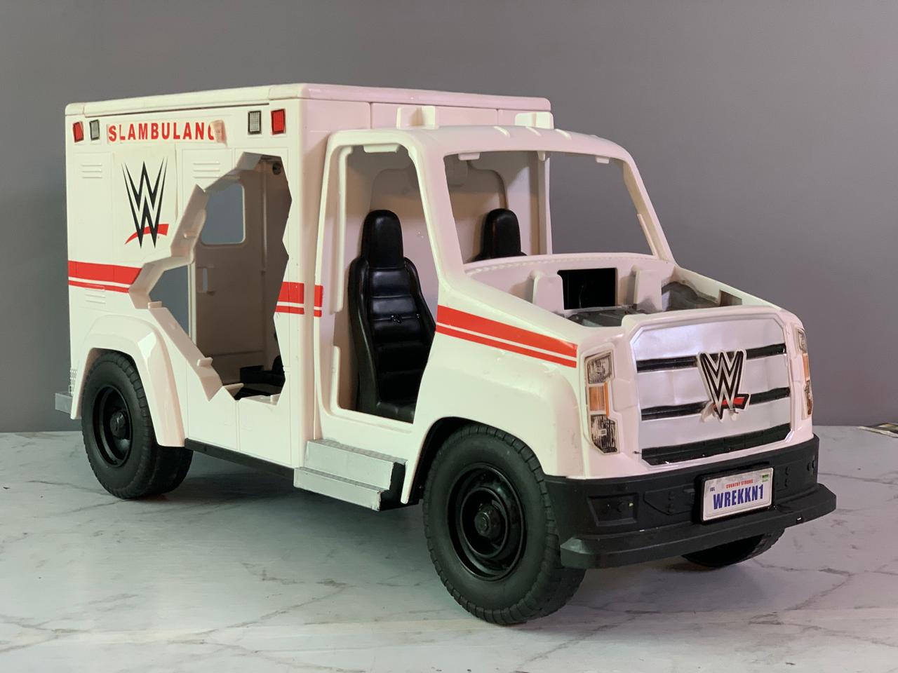 Mattel Wwe Wrekkin’ Slambulance Vehicle. (Must check video) (Rs 450 advance)