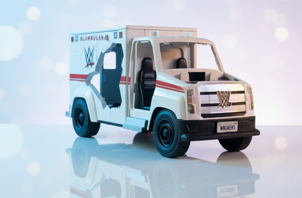 Mattel Wwe Wrekkin’ Slambulance Vehicle. (Must check video) (Rs 450 advance)