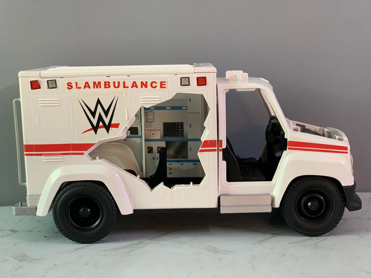 Mattel Wwe Wrekkin’ Slambulance Vehicle. (Must check video) (Rs 450 advance)