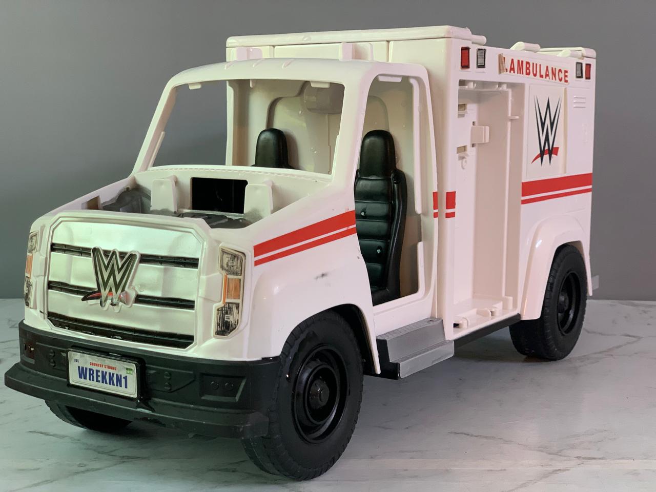 Mattel Wwe Wrekkin’ Slambulance Vehicle. (Must check video) (Rs 450 advance)