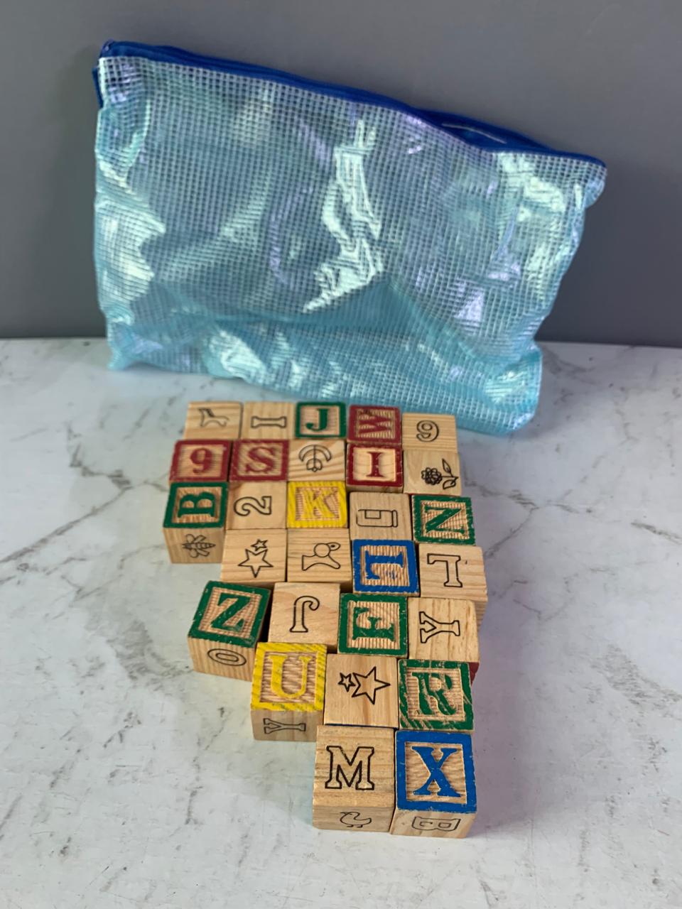 Classic Wooden Learning Blocks.(28 blocks) (Rs 250 advance)