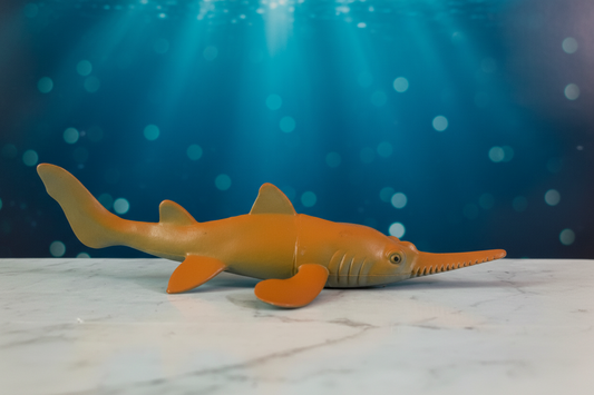 Orange Saw Fish Figure