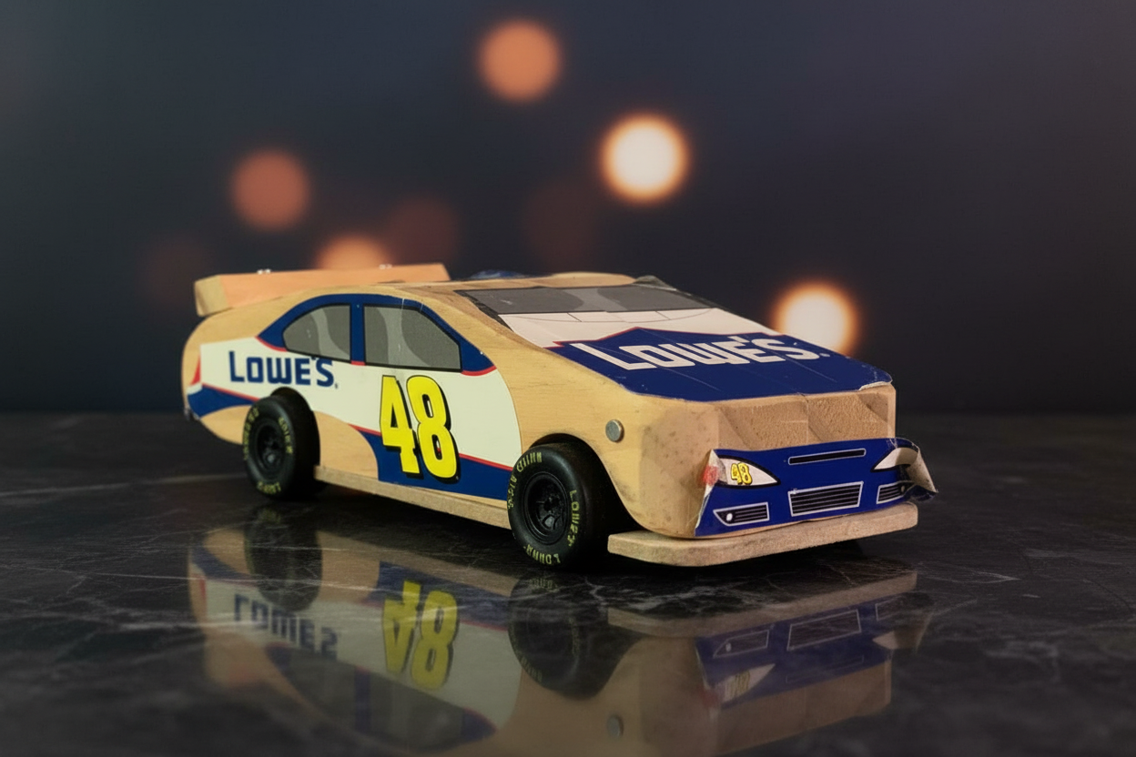 Lowe's Build and Grow No. 48 Jimmie Johnson NASCAR Race Car. (Rs 150 advance)