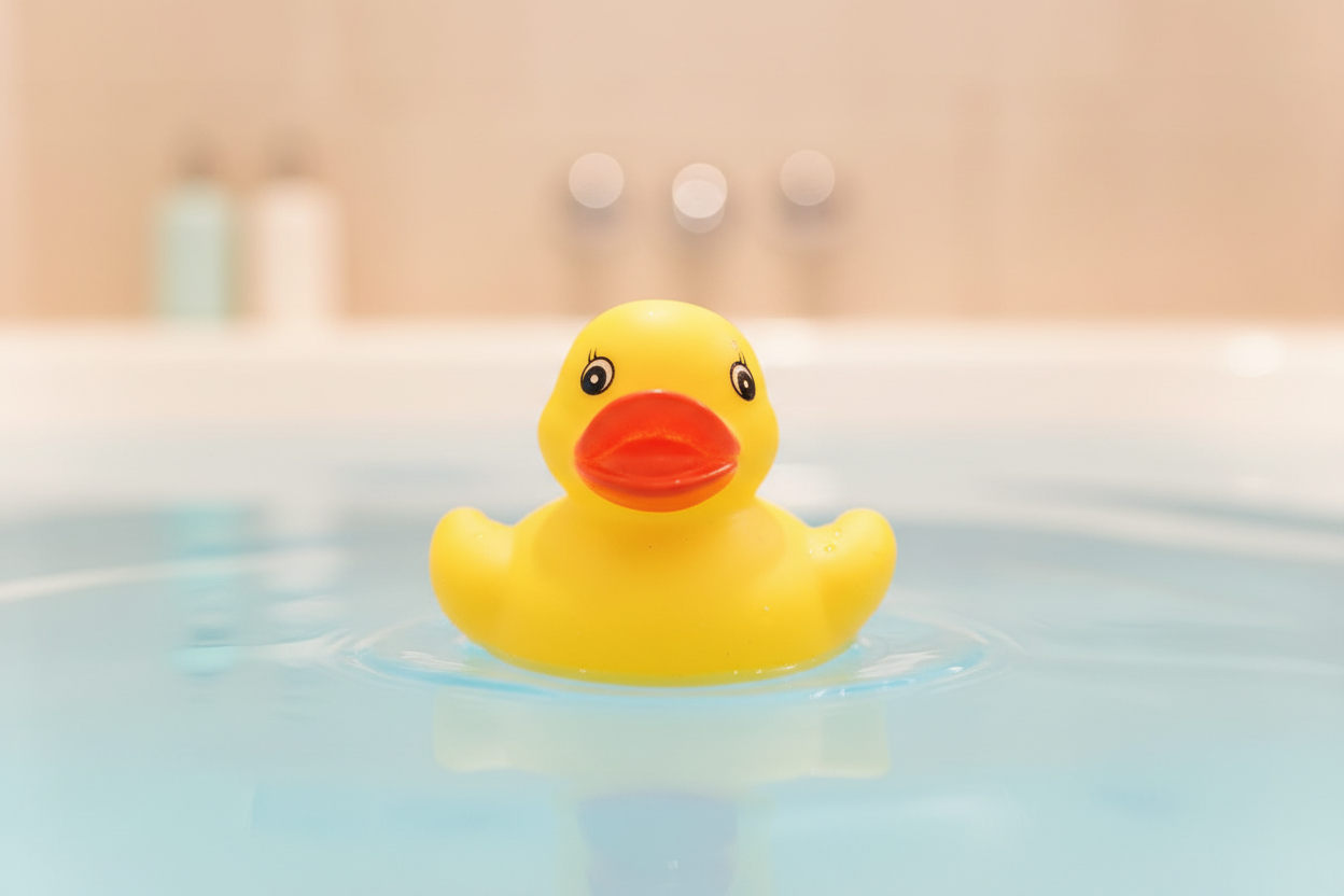 Mini Rubber Ducky Baby Bath Toy.