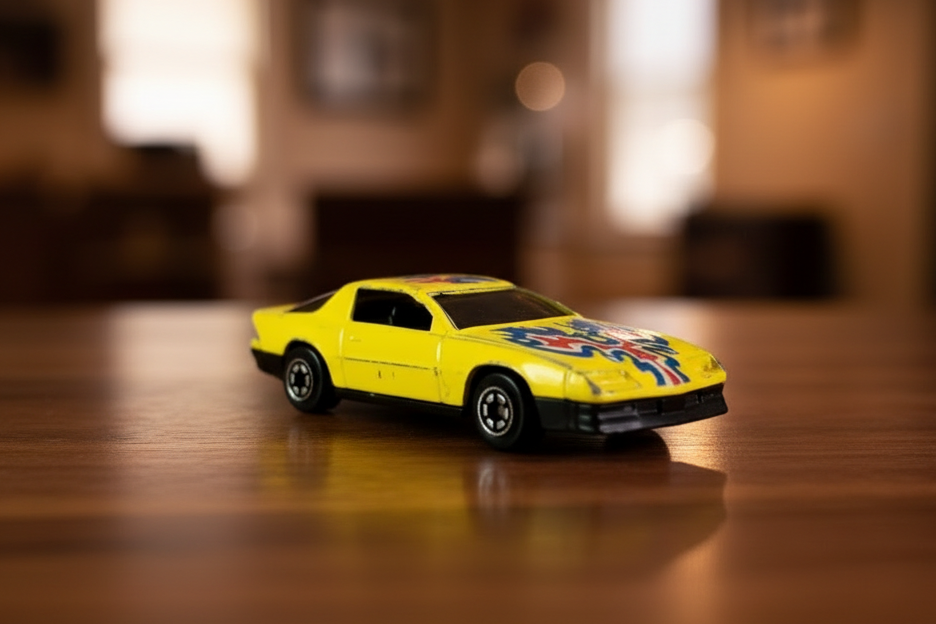 Yat Ming Yellow #21 Chevy Camaro No. 801 Die-Cast Toy Car.
