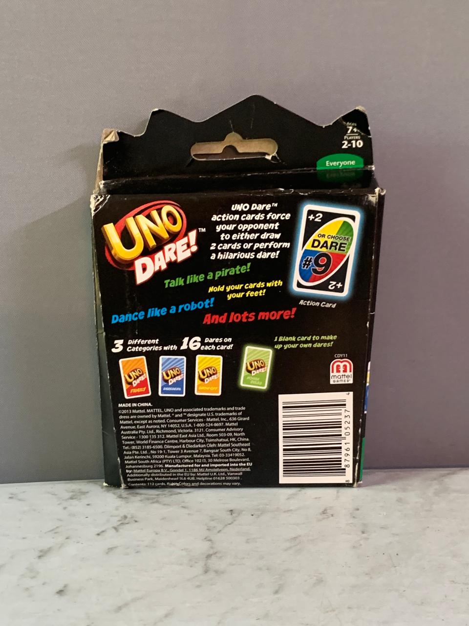 Mattel Store Uno Dare Game.(110 cards)(Rs 150 advance)