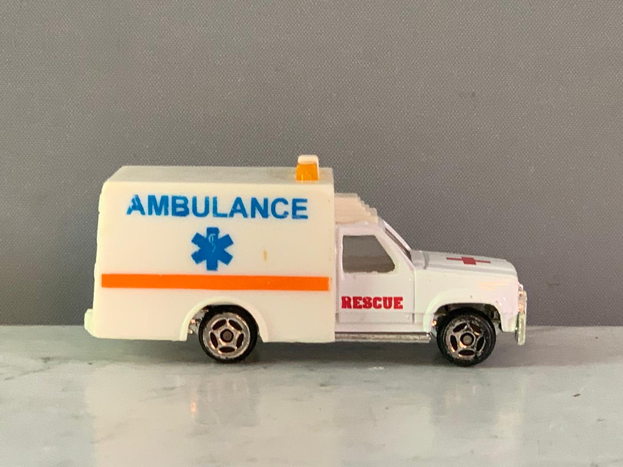 Majorette Ford Ranger NYC EMS Ambulance Toy.