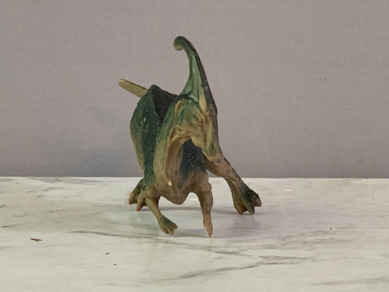 Parasaurolophus Dinosaur Toy Figure. (Rs 100 advance)