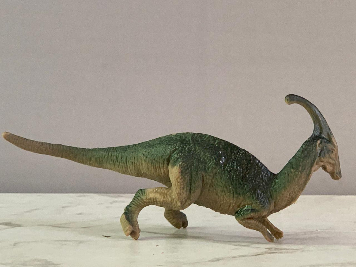 Parasaurolophus Dinosaur Toy Figure. (Rs 100 advance)