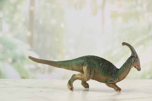 Parasaurolophus Dinosaur Toy Figure. (Rs 100 advance)