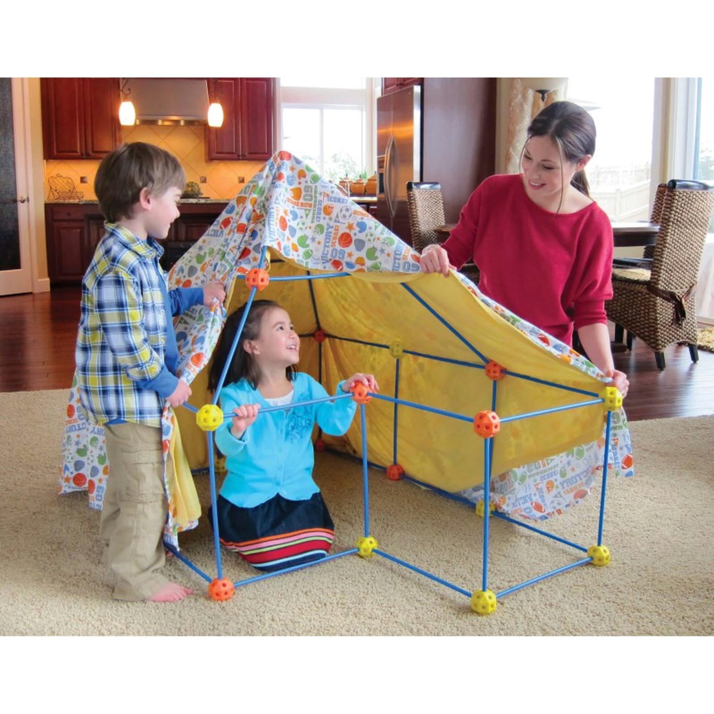 Discovery Kids Building Kit & Play Construction Fort Toy. (62 pieces) (Rs 400 advance)