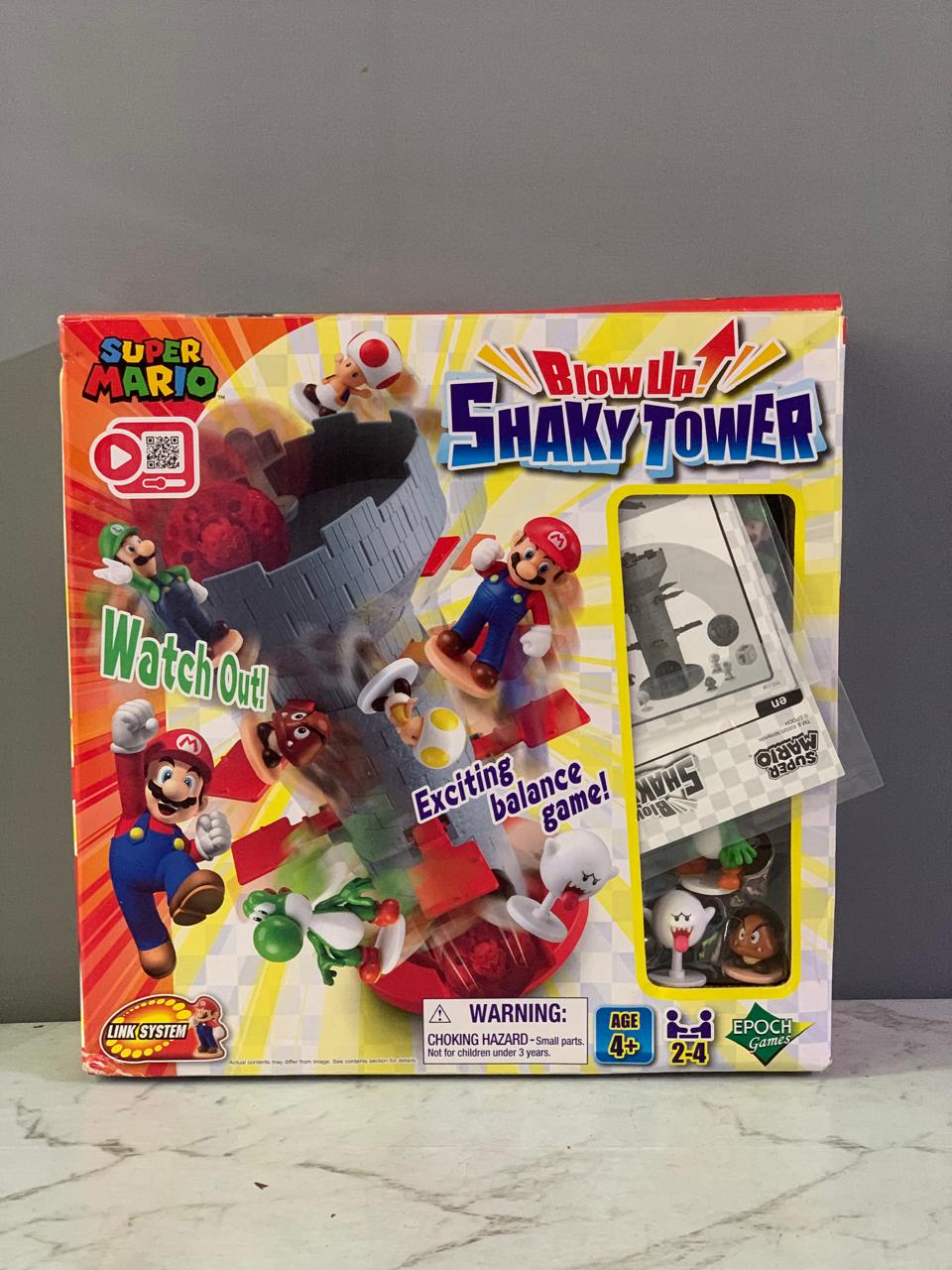 Epoch Games Super Mario Blow Up! Shaky Tower Balancing Game.(New)(Rs 250 advance)