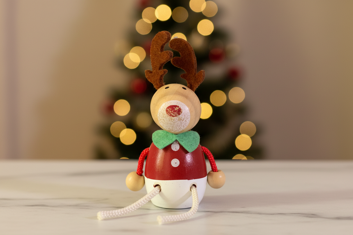 Mark's Hračky wooden Reindeer Figurine.