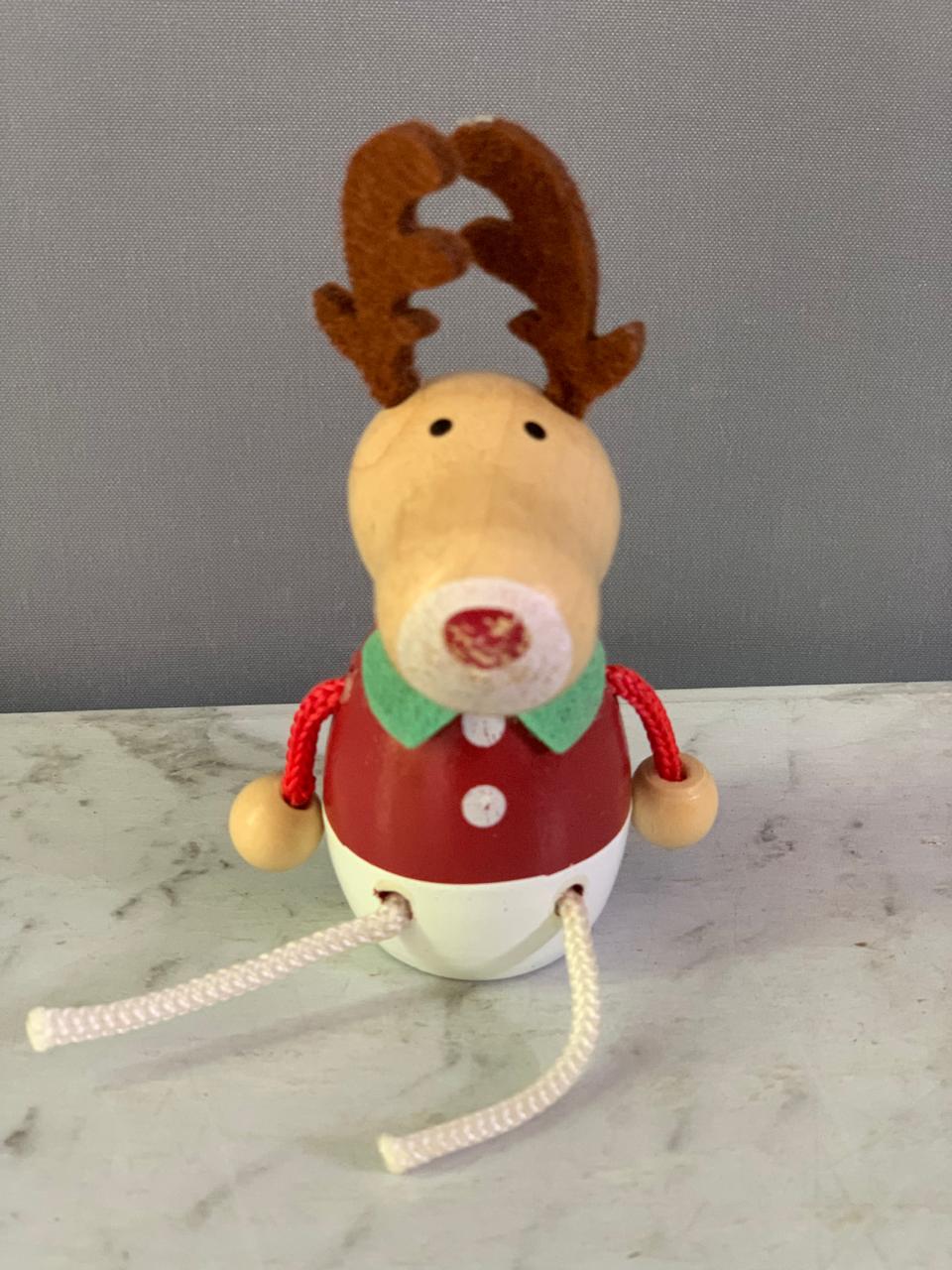 Mark's Hračky wooden Reindeer Figurine.