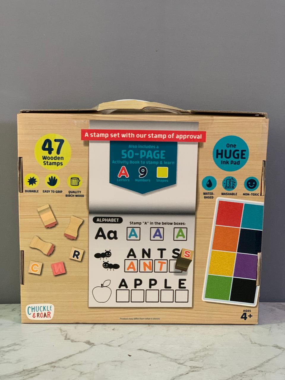 Chuckle & Roar Wooden Stamp Set. (New)(Rs 400 advance)