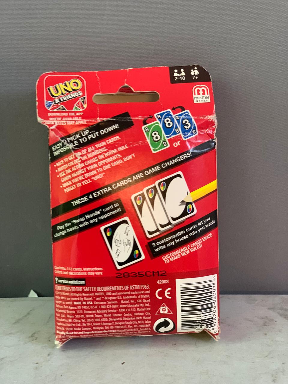 Mattel UNO Card Game.(Rs 150 advance)