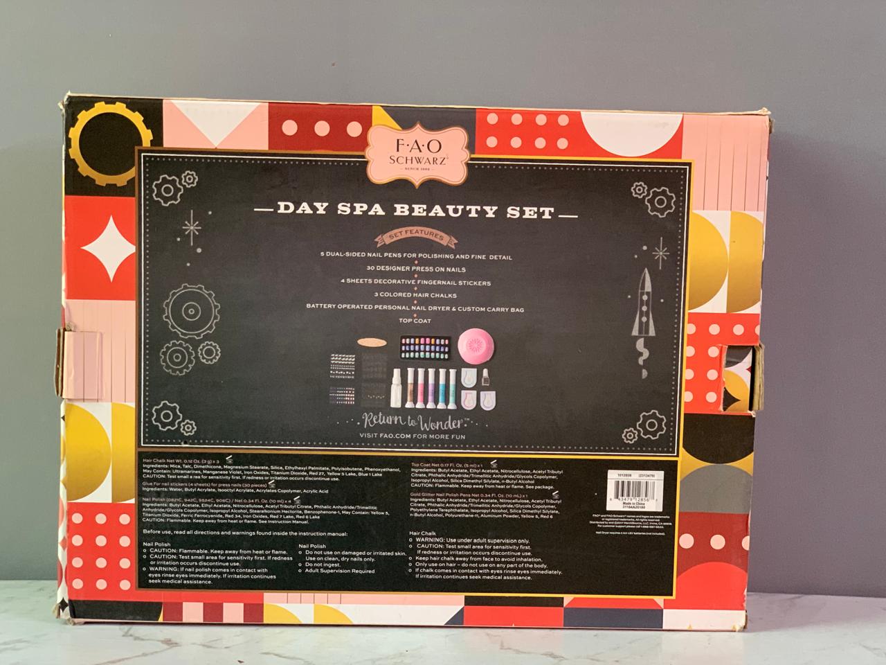 FAO Schwarz Pampered Play Day Spa Beauty Set.(Nail Dryer isn’t functional)(Rs 200 advance)