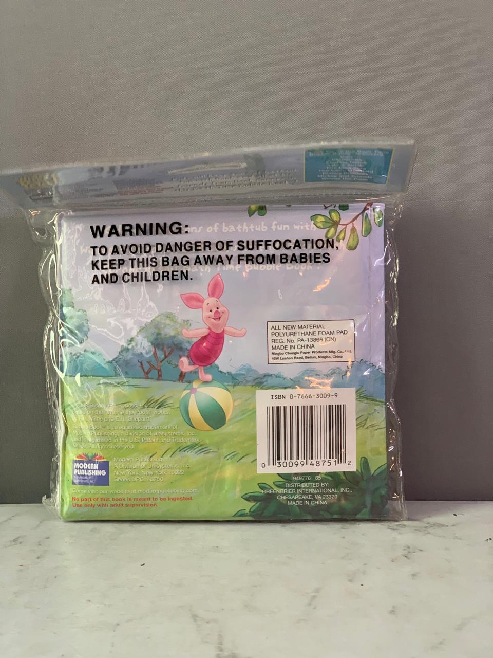 Disney Winnie-the-Pooh Toys - Bath Time Bubble Book. (New)(Rs 200 advance)
