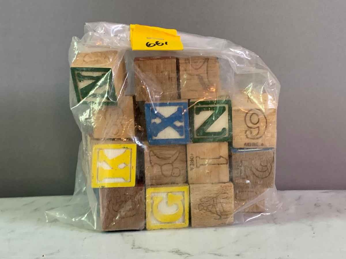 Wooden Toy Abc Blocks.(25 pieces.)(Rs 250 advance)