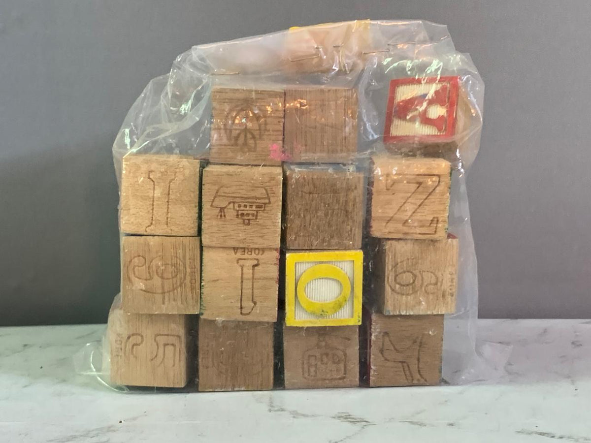 Wooden Toy Abc Blocks.(25 pieces.)(Rs 250 advance)