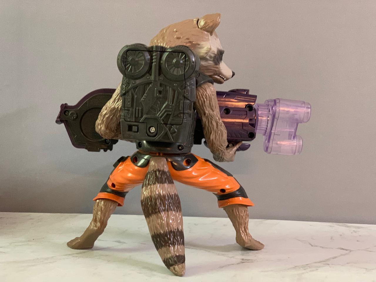 Marvel Guardians of The Galaxy Big Blastin' Rocket Raccoon Figure.(Rs 250 advance)