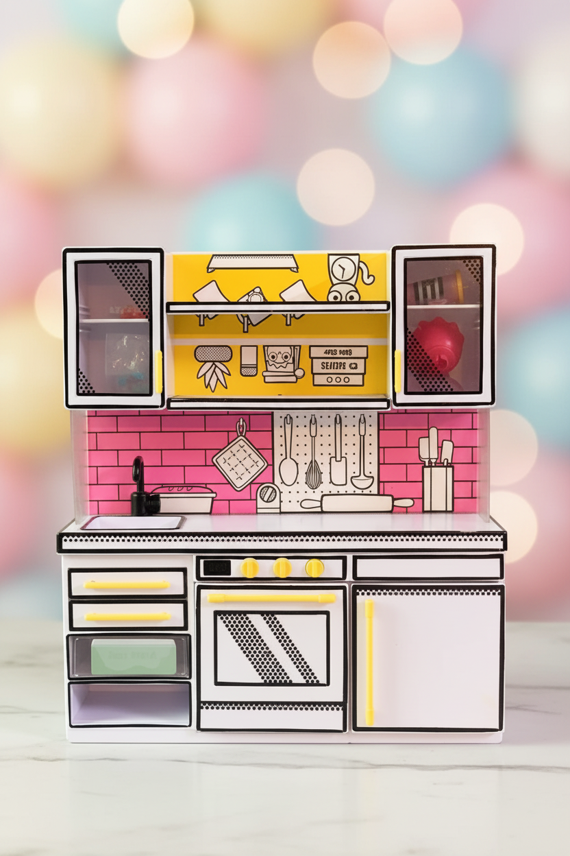 MGA's Miniverse Make It Mini Kitchen, Kitchen Playset. (Rs 250 advance)