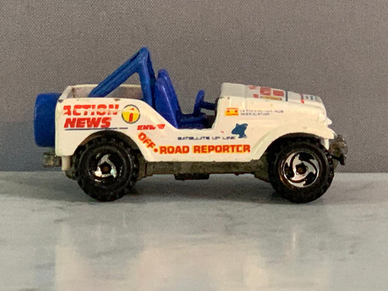 Hot Wheels "Action News" Off-Road Reporter Jeep CJ-7.
