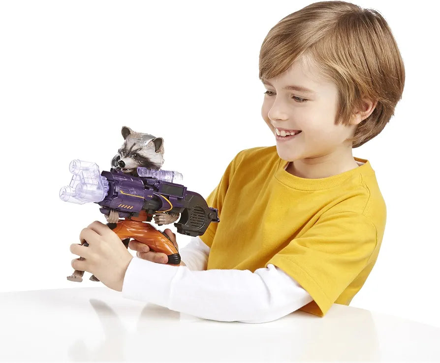 Marvel Guardians of The Galaxy Big Blastin' Rocket Raccoon Figure.(Rs 250 advance)