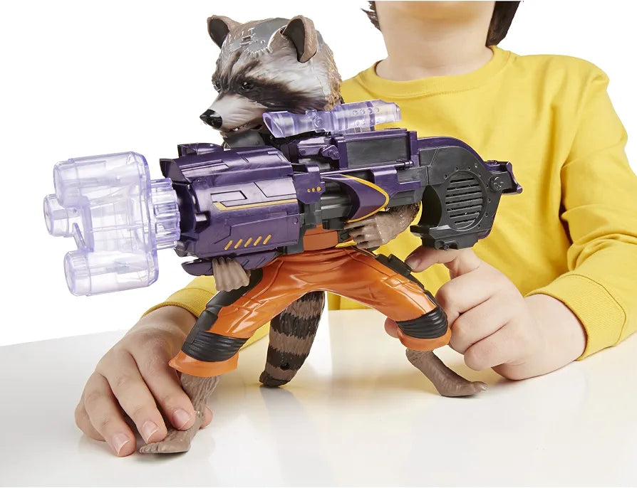 Marvel Guardians of The Galaxy Big Blastin' Rocket Raccoon Figure.(Rs 250 advance)