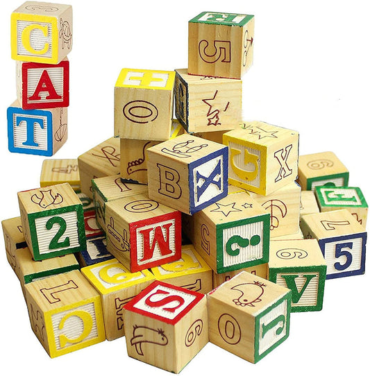Wooden Toy Abc Blocks.(25 pieces.)(Rs 250 advance)