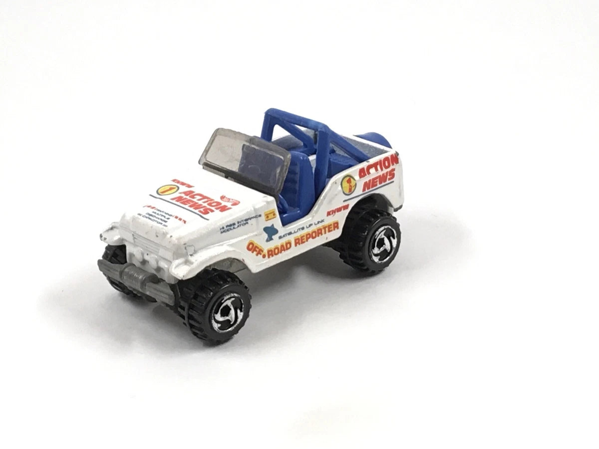 Hot Wheels "Action News" Off-Road Reporter Jeep CJ-7.