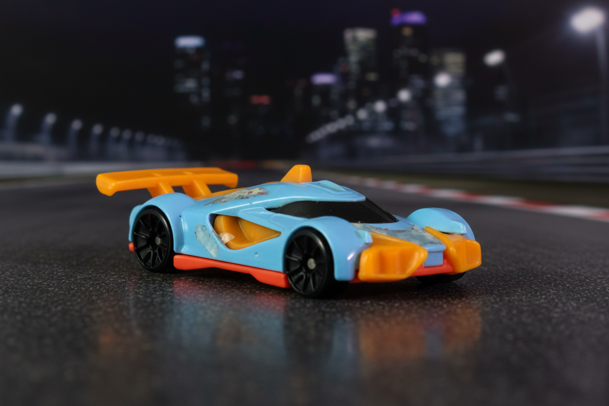 Hot Wheels Mach Speeder Toy Car.