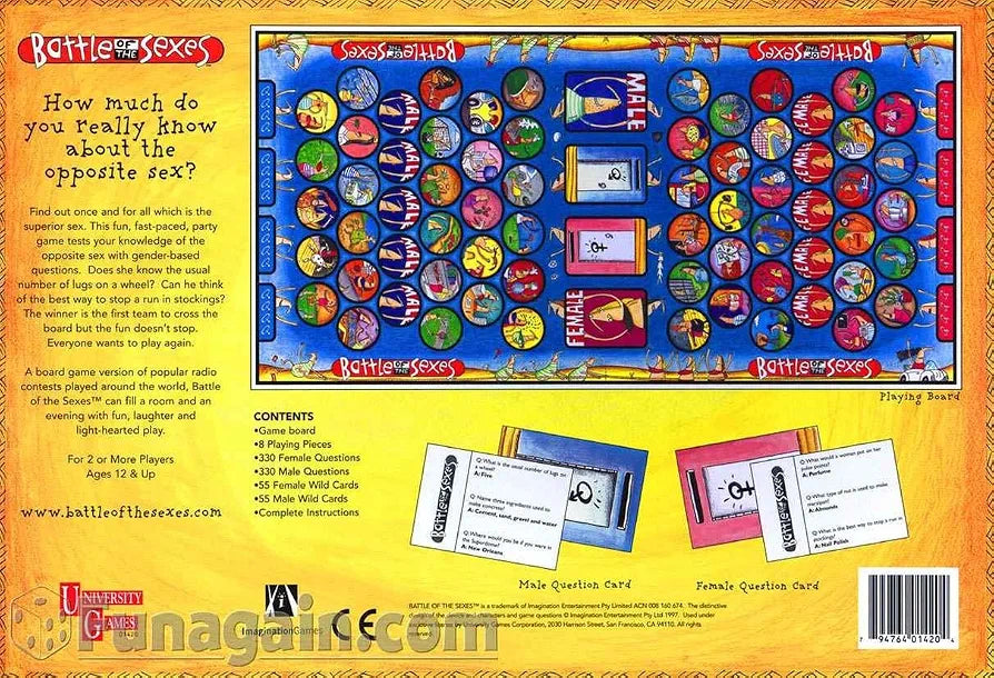 University Games Battle of The Sexes Board Game.(Rs 250 advance)