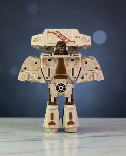 Star Wars Transformers Han Solo & Chewbacca Millennium Falcon Figure. (Rs 350 advance)