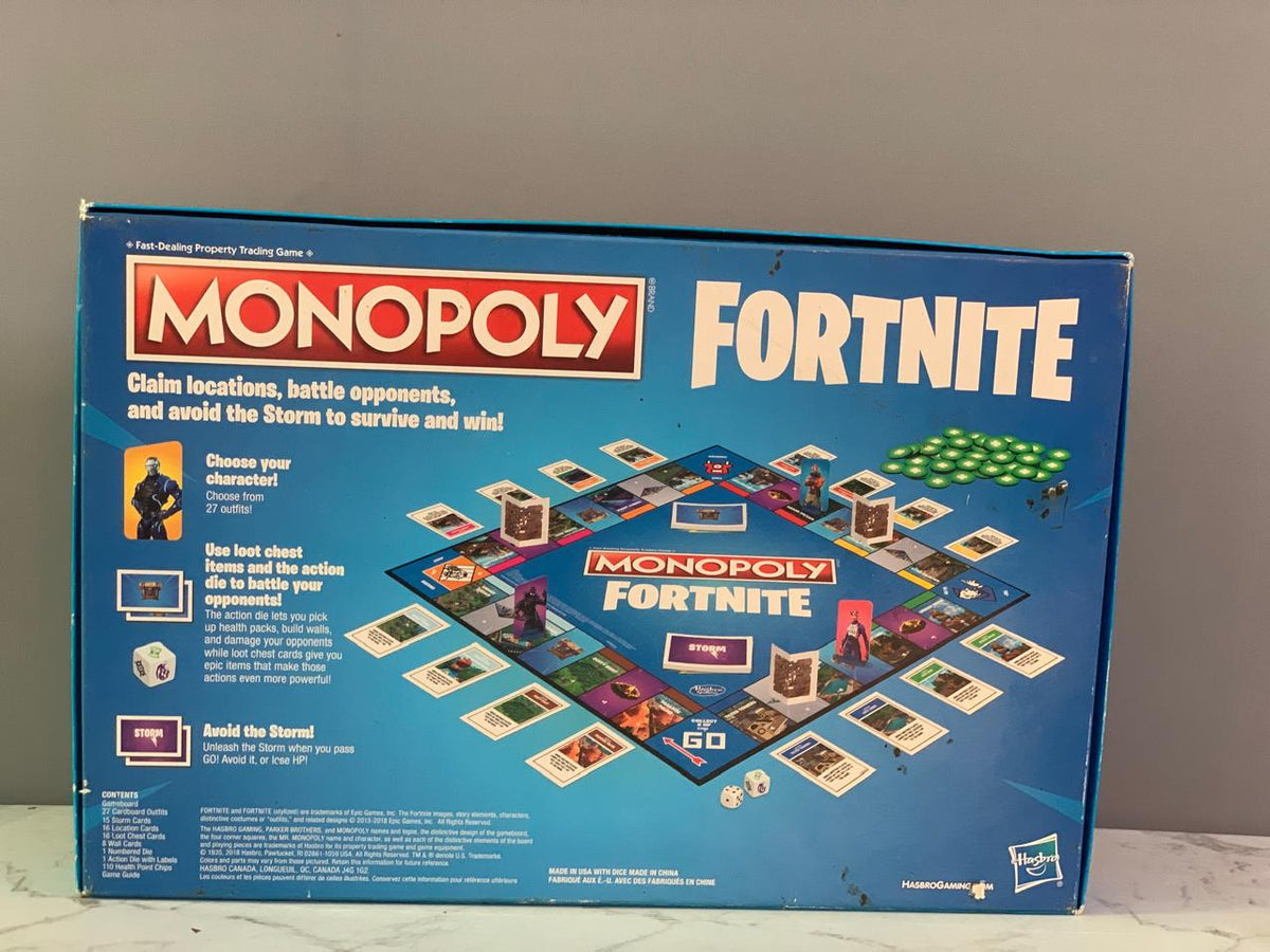 Hasbro Store Fortnite Edition Monopoly Board Game. (Rs 300 advance)